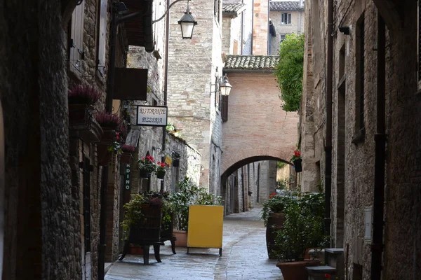 Gubbio Talya Küçük Sokak — Stok fotoğraf