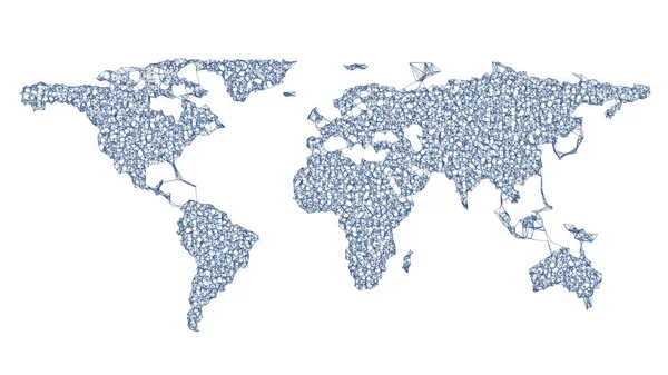 Mapa del mundo resumen — Vector de stock