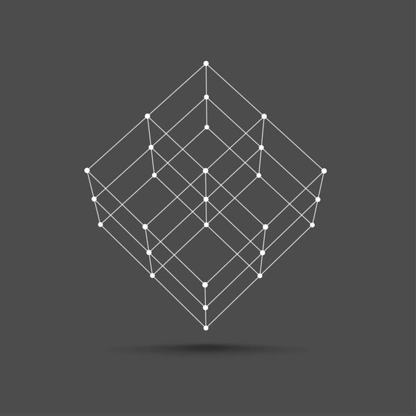 Cube icon vector