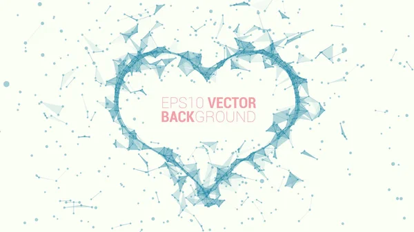 Háromszög mozaik vektor szív — Stock Vector