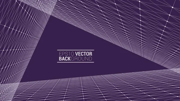 Drótváz sokszögű táj — Stock Vector