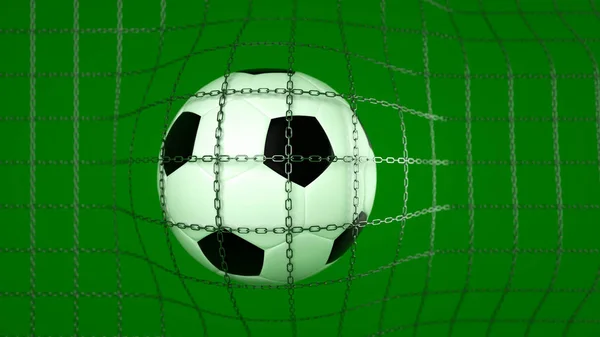3D çizim futbol topu — Stok fotoğraf
