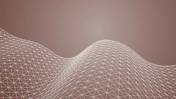ワイヤ フレーム多角形の風景 — ストックベクタ