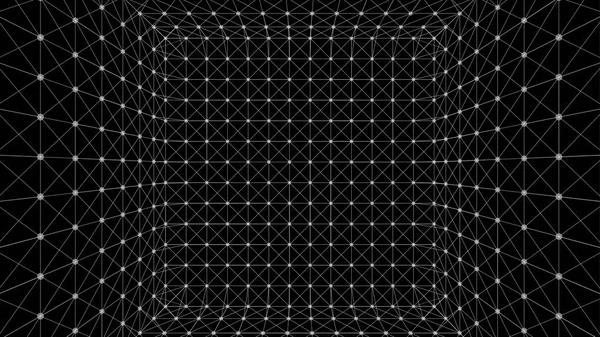 Boîte polygonale Wireframe — Image vectorielle
