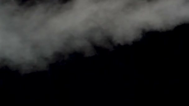 Jet de vapeur sur noir — Video