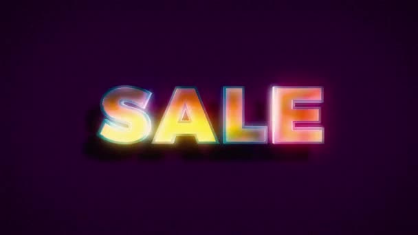 Glitch Sale Publicidade Banner Background — Vídeo de Stock