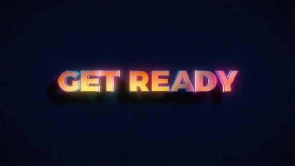 Videogame Animated Get Ready Screen — Stockvideo