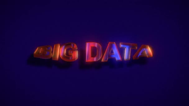 Woorden Big Data met Overlay Glitch — Stockvideo