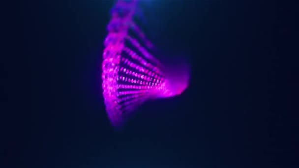 ADN abstracto Doble hélice Profundidad de rotación de campo — Vídeo de stock