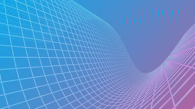 Vektör soyut fütüristik dijital manzara