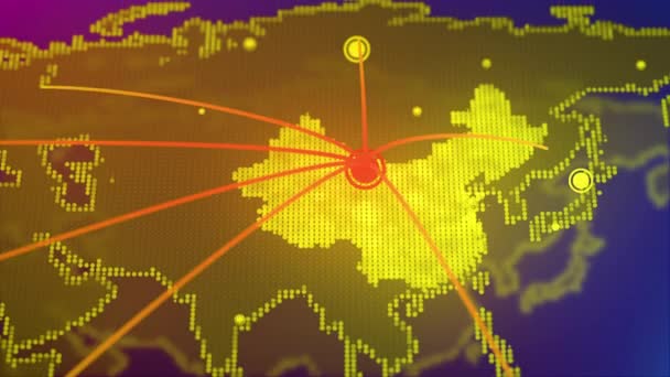 A kínai vírus szétterjed az egész világon. — Stock videók