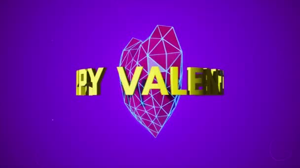 Щасливі День Святого Валентина Ретро петля серця — стокове відео