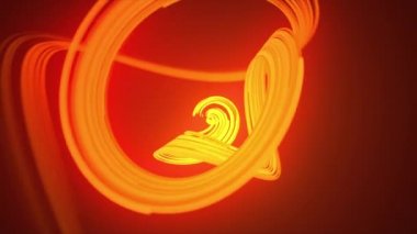 Abstract Gold Spline Rotation Background