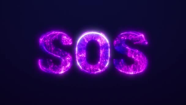 Salva le nostre anime Concetto creativo SOS — Video Stock