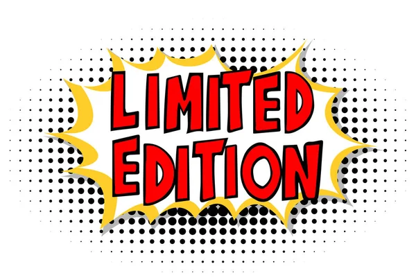 Képregény léggömb kézzel rajzolt betűkkel - Limited Edition — Stock Vector
