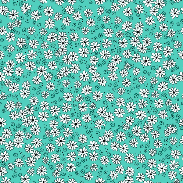 Fundo floral - padrão sem costura verde — Vetor de Stock