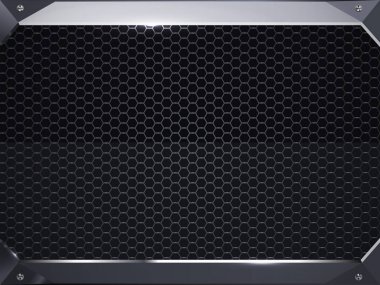 Altıgen Izgara'yla Metalik arka plan