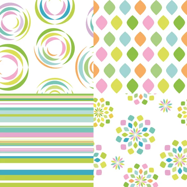 Set of abstract vectorial seamless patterns — Stock Vector