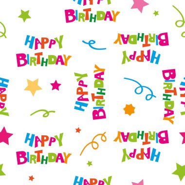 renkli vektör sorunsuz doğum günü desen
