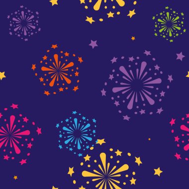 kesintisiz renk desen arka plan fireworks vektör