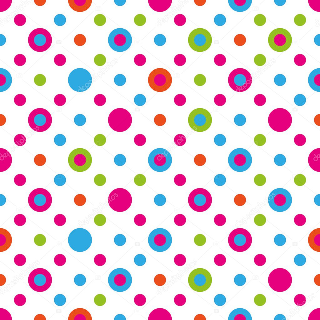 vector seamless abstract colored circles pattern
