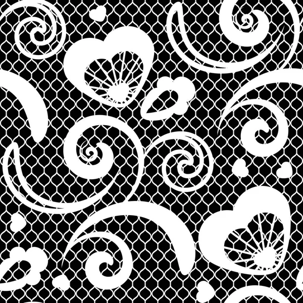 Vector Seamless Lace Decoration Pattern — Stock Vector