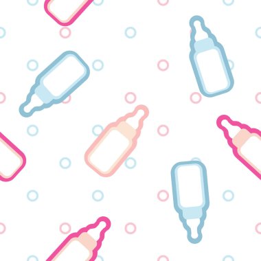 vektör sorunsuz arka plan desen bebek şişe