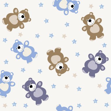 sorunsuz çocuk desen arka plan oyuncak ayılar vektör