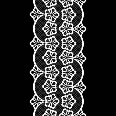 vektör sorunsuz vintage dantel modeli, siyah ve beyaz