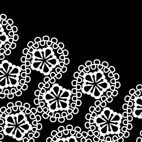 Vector Background Lace Black White — Stock Vector