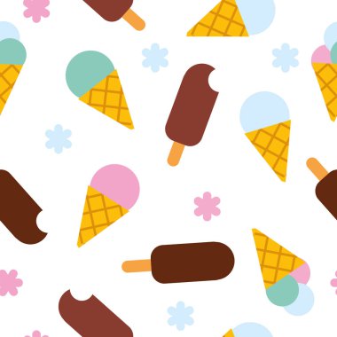 vektör arka plan sorunsuz dondurma deseni