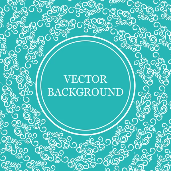 Vector Background Vintage Decor White Blue Color — Stock Vector