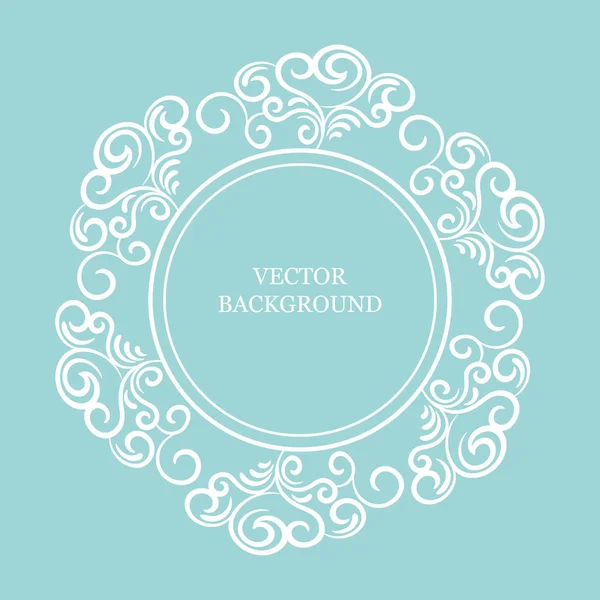 Vector Background Vintage Decor White Blue Color — Stock Vector