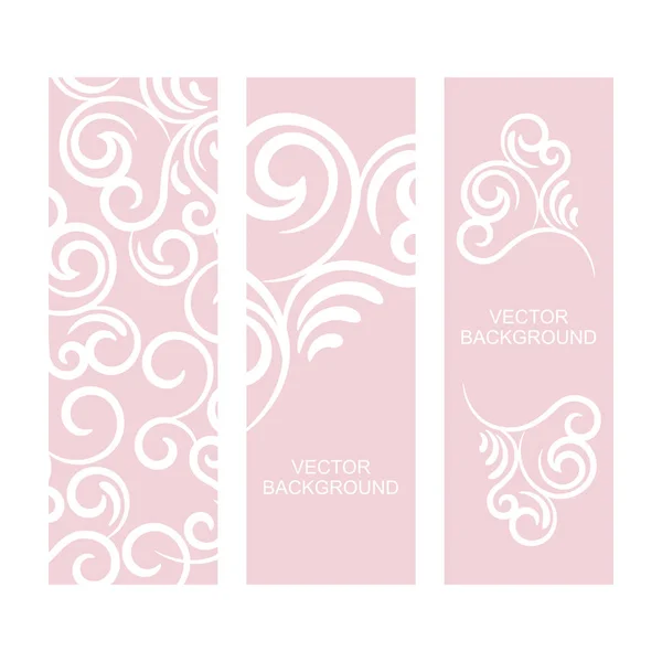 Fundo Vetorial Com Decoração Vintage Cor Branca Rosa —  Vetores de Stock