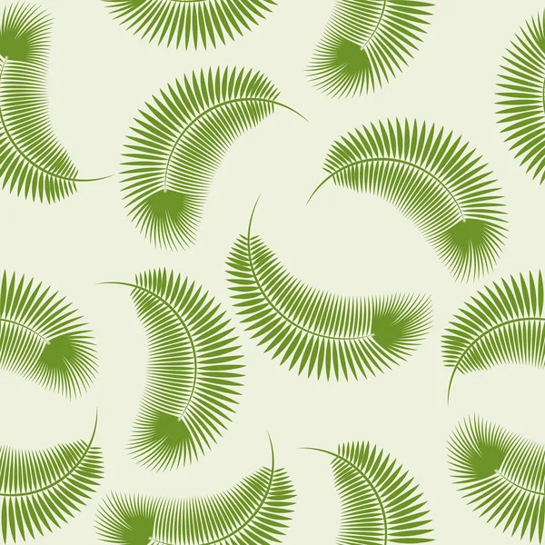 Naadloze Patroon Vector Van Groene Palm Bladeren — Stockvector