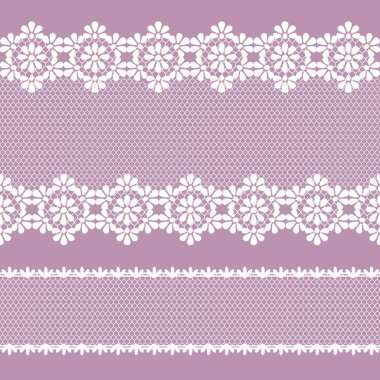 vektör sorunsuz dantel örgü, leylak ve beyaz renk
