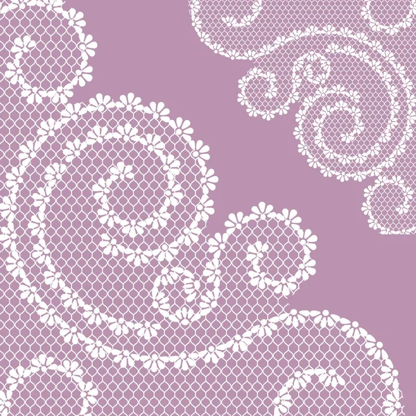 Fond Vectoriel Avec Dentelle Lilas Blanc — Image vectorielle