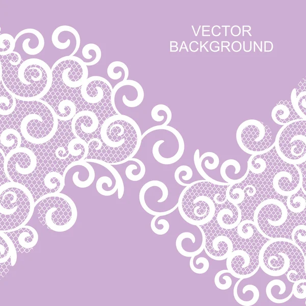 Vector Háttér Csipke Lila Fehér — Stock Vector