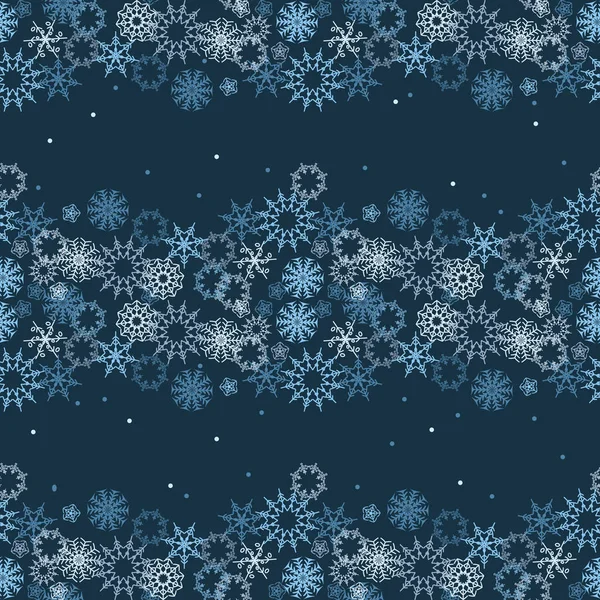 Vector Abstract Seamless Winter Pattern Snowflakes — Stock Vector