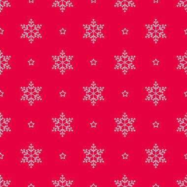 vektör dekor sorunsuz kış desen kar taneleri ve yıldız