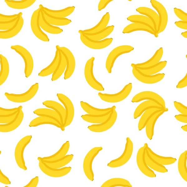 Vector Naadloze Fruit Patroon Gele Bananen — Stockvector