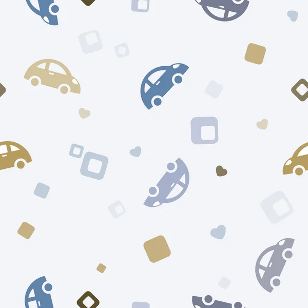 Απρόσκοπτη Επαναλαμβανόμενη Αυτοκίνητο Μοτίβο Μωρό Εικονογράφηση Διάνυσμα — Διανυσματικό Αρχείο