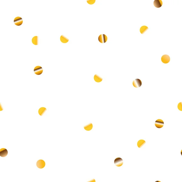 Vector Naadloze Feestelijke Patroon Gouden Confetti — Stockvector