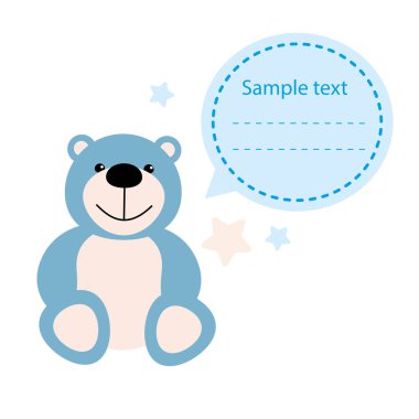 oyuncak ayılar ile vektör çizim bebek banner