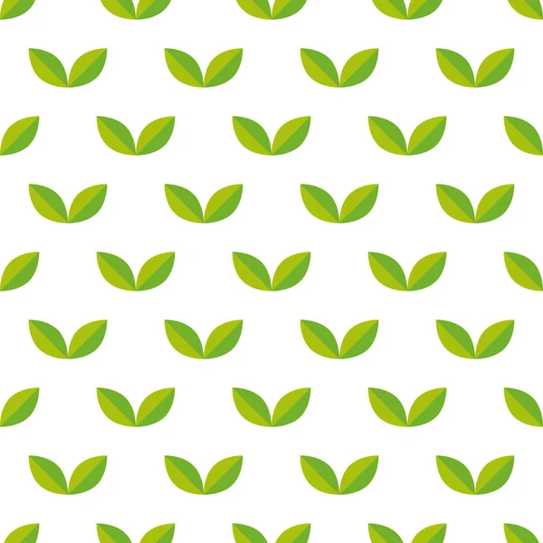 Vector Seamless Color Pattern Green Leaves — Stock Vector