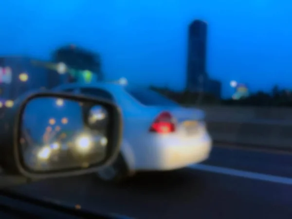 Blurry car mirror background — Stock Photo, Image