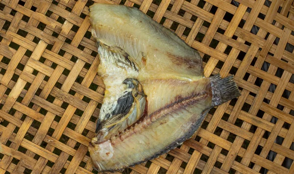 Thai Food Preservation Preservation Tilapia Nile Fish Cutting Head Half — Stock Photo, Image