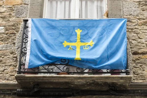 Flaga Asturias, Hiszpania — Zdjęcie stockowe