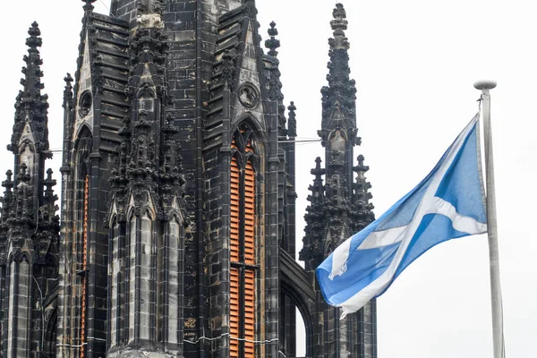 Flag of Scotland in Edinburgh