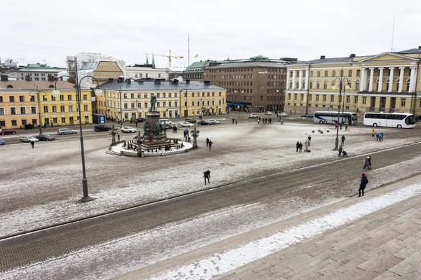 Helsinki Finnland Der Senatsplatz Senaatintori Ein Öffentlicher Platz Mit Neoklassizistischen — Stockfoto